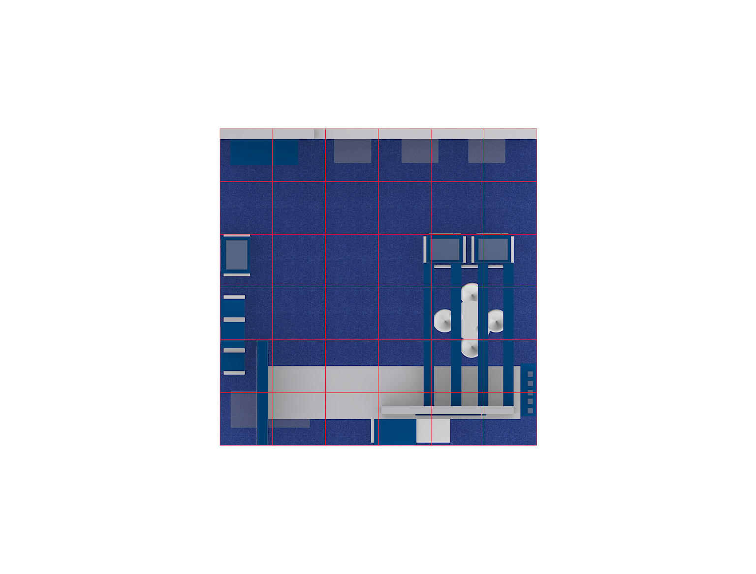 Exhibition Booth Design 6m x 6m - island booth Low-poly 3D model_9