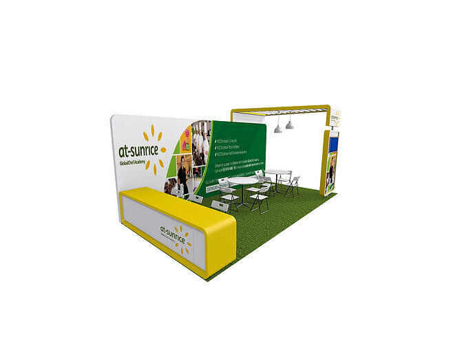 Exhibition Booth Design 3m x 6m - 3 Side Open