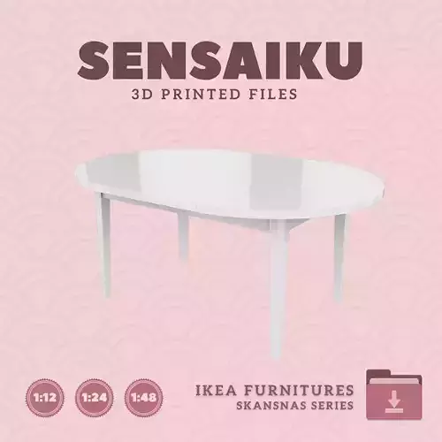 SKANSNAS Table 66 In for Miniature Dollhouse - IKEA - 3D Print