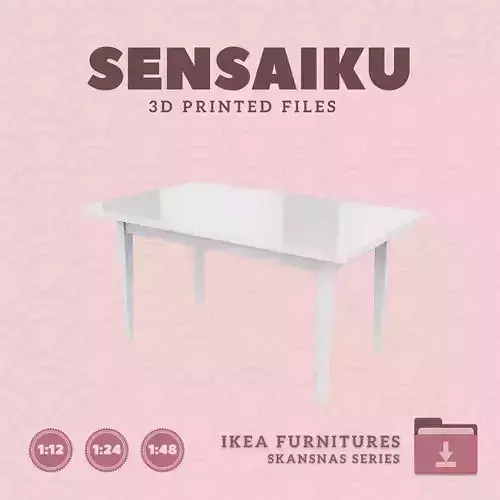 SKANSNAS Table 59 In for Miniature Dollhouse - IKEA - 3D Print 3D print model
