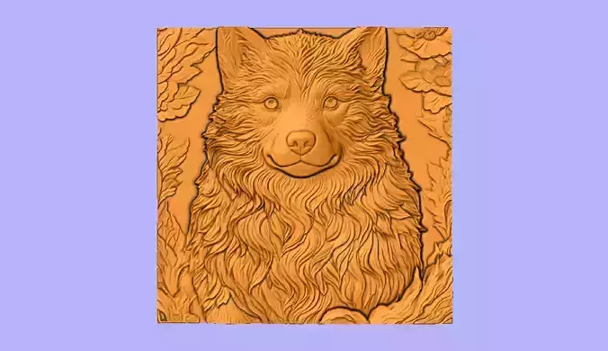 CACHORRO LOBO BAS RELIEF