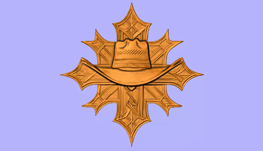 CHAPEU EM CRUZ 3D model
