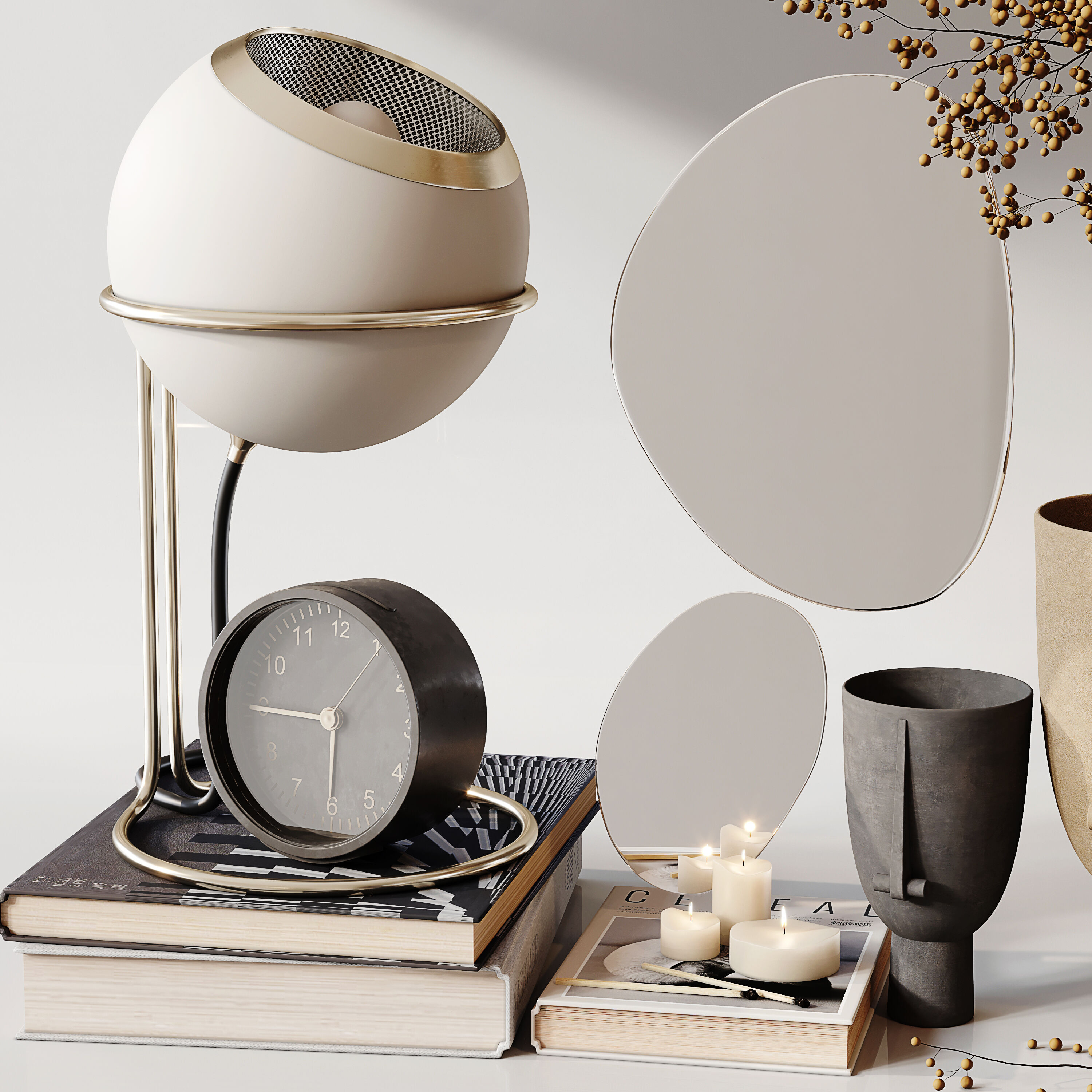 Decorative Set 244 Low-poly 3D model_5