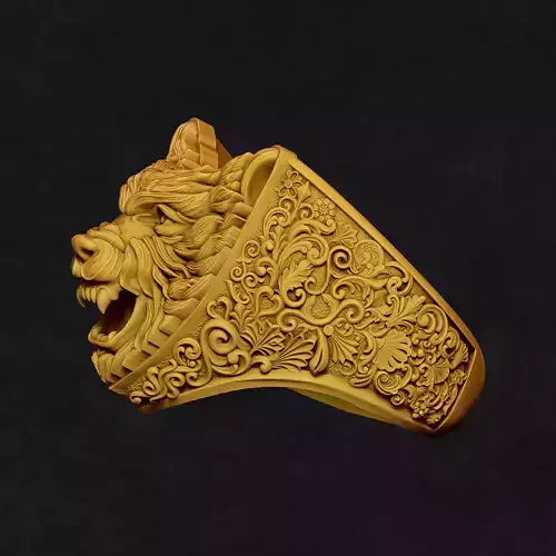 Angry Wolf Ring