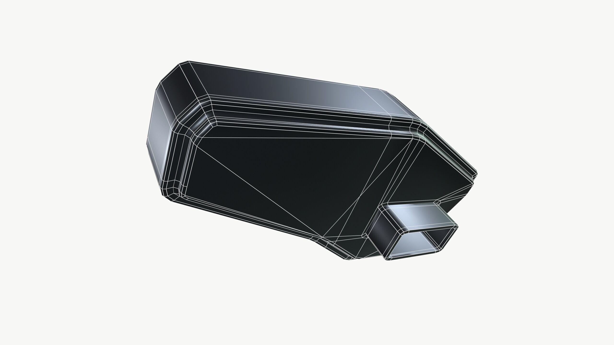 Meter console Low-poly 3D model_8