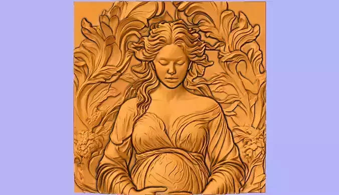 MULHER GRAVIDA BAS RELIEF 