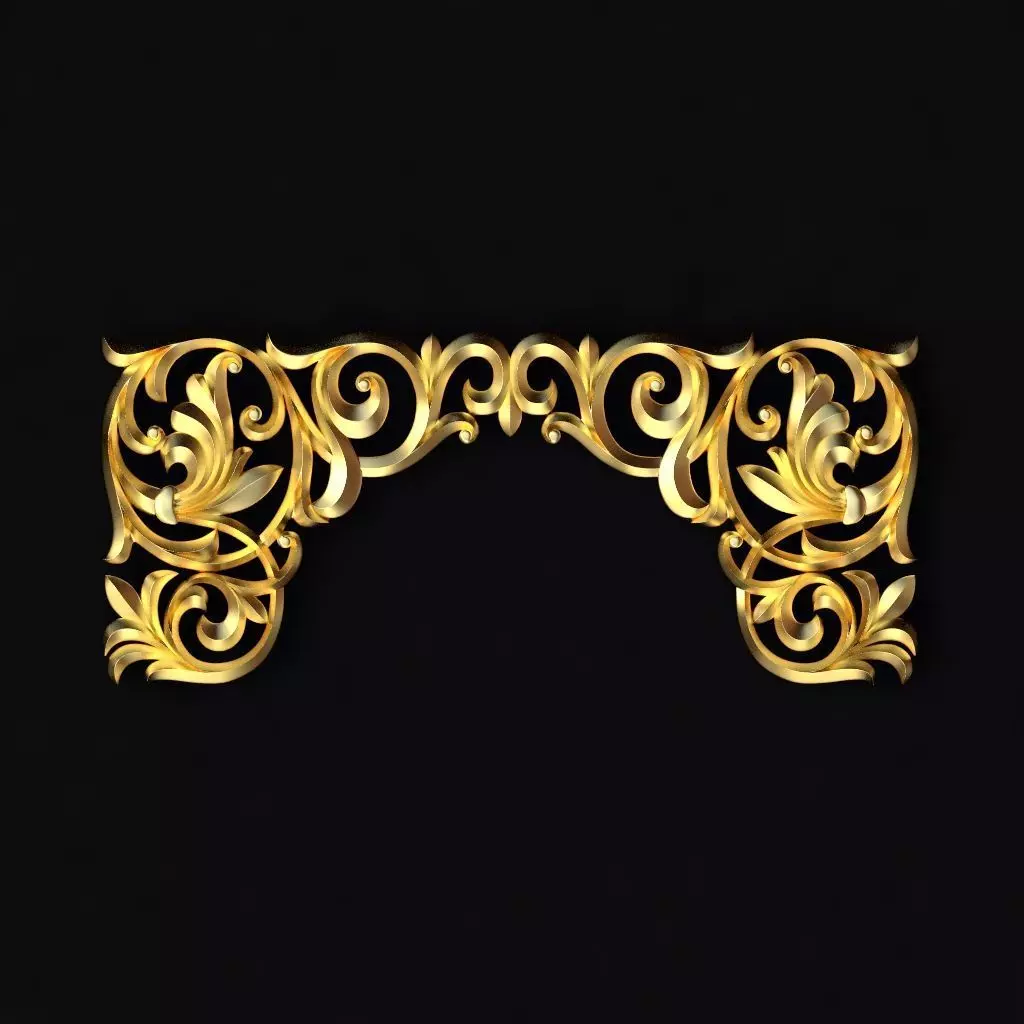 Central decor ornament for furniture 3D model