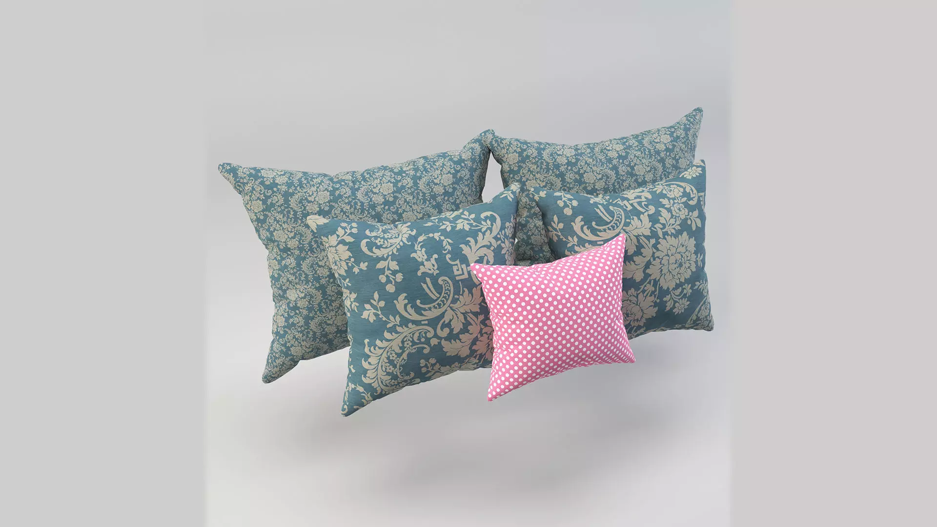 Modern Decorative Pillow Cushion Low-poly 3D model_0