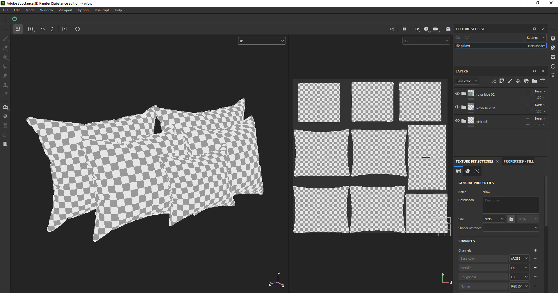 Modern Decorative Pillow Cushion Low-poly 3D model_21