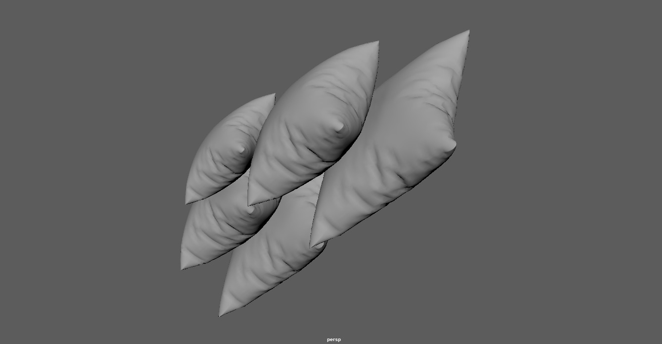 Modern Decorative Pillow Cushion Low-poly 3D model_15