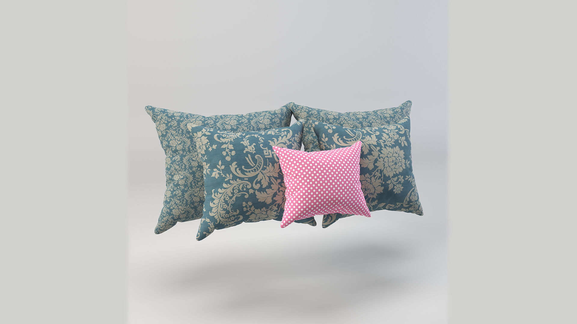 Modern Decorative Pillow Cushion Low-poly 3D model_6