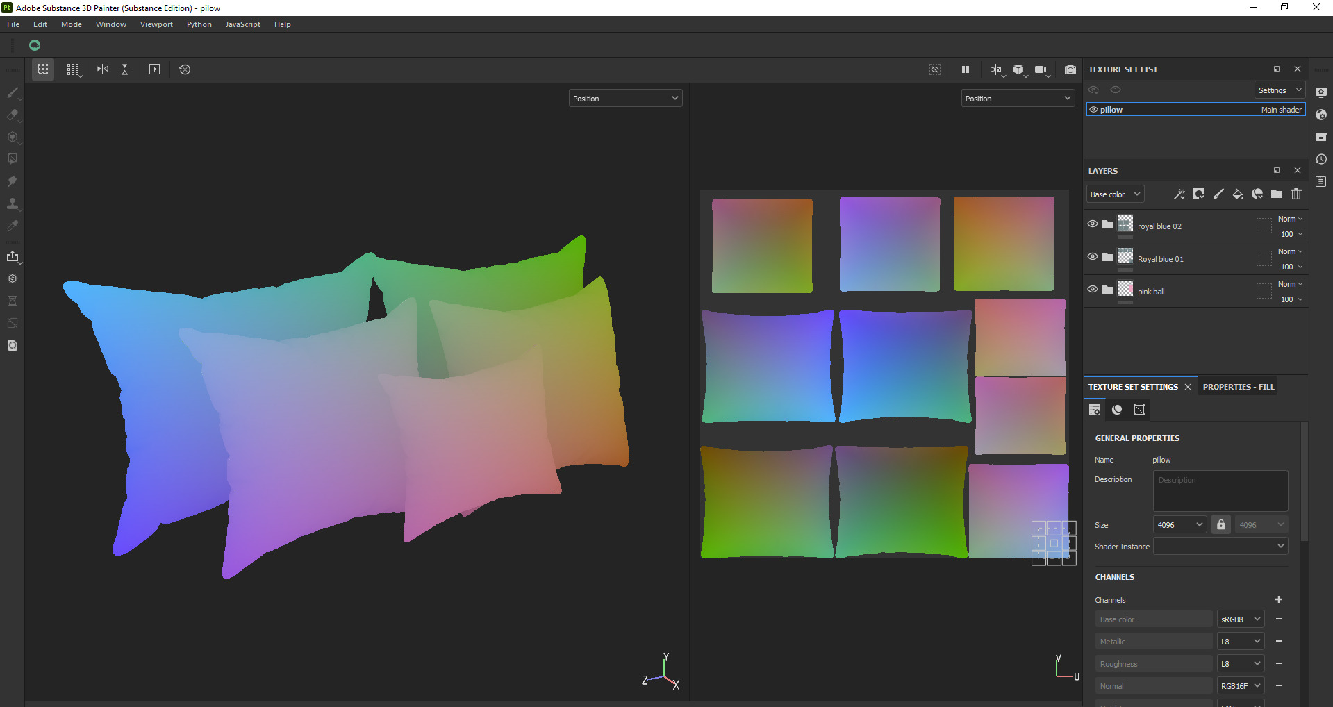 Modern Decorative Pillow Cushion Low-poly 3D model_23