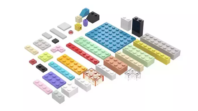 TwindBricks3D - Lego bricks collection - 36 pieces 3D print model