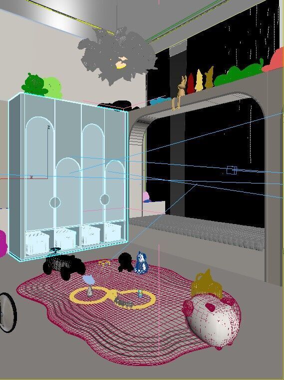 Kids Playing Room 3D model_2