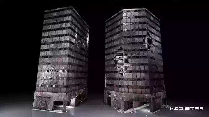 Destroyed Commercial Office Building