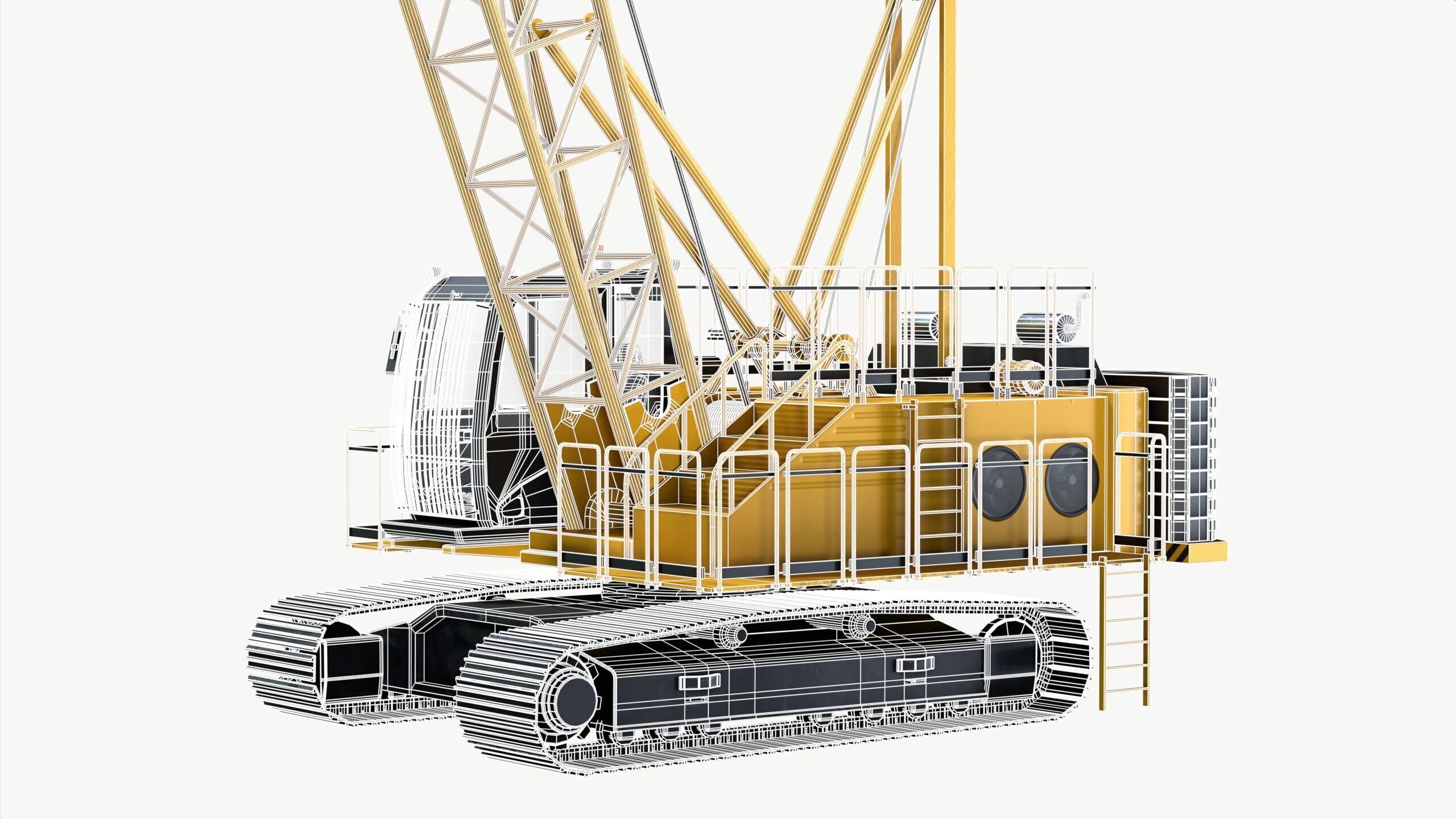 crawler crane 3D model_9