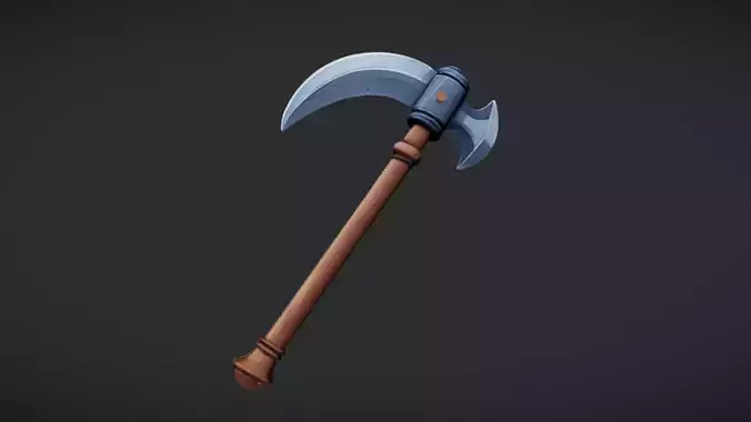 fantasy double-edged axe 