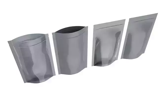 Zipper Storage Bag Stand Up Pouch Food Package 3D model