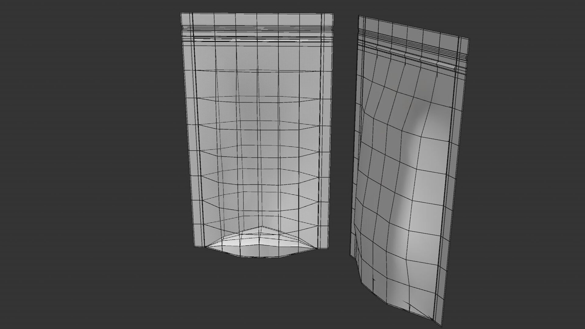 Zipper Storage Bag Stand Up Pouch Food Package 3D model_9