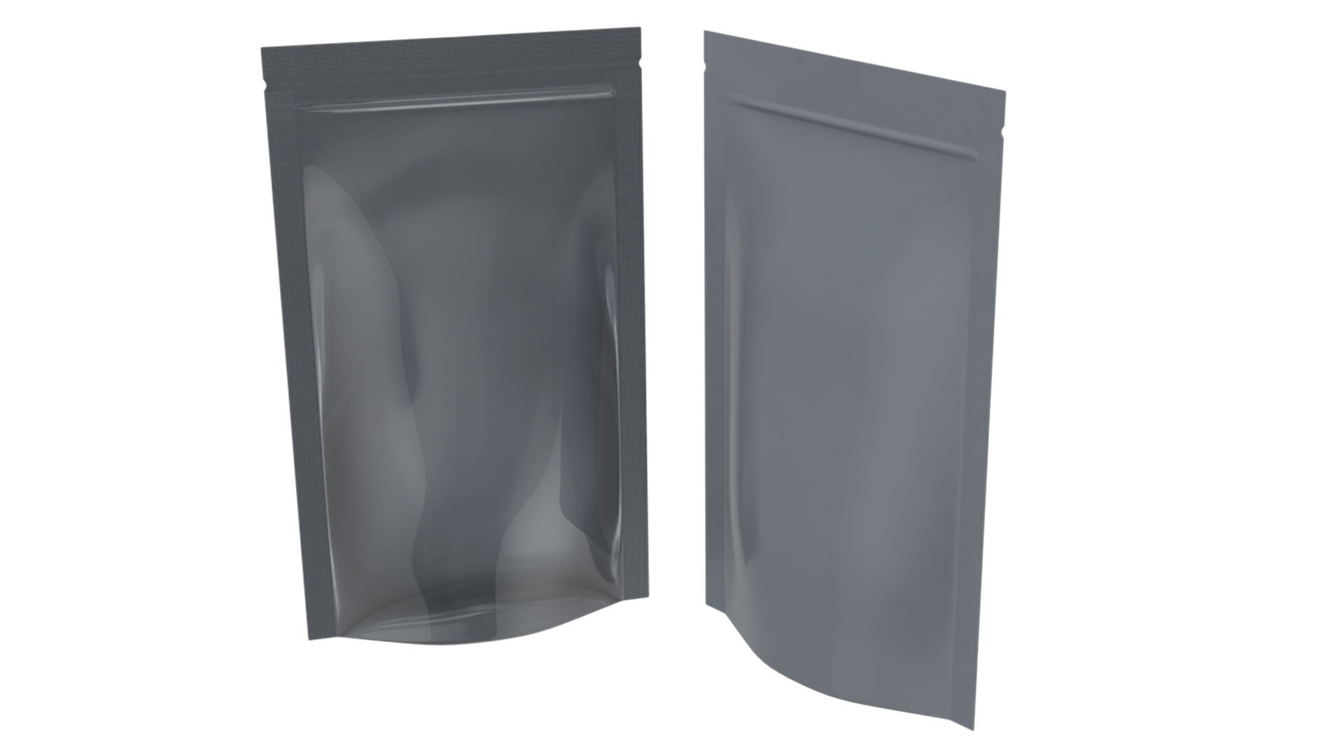 Zipper Storage Bag Stand Up Pouch Food Package 3D model_1