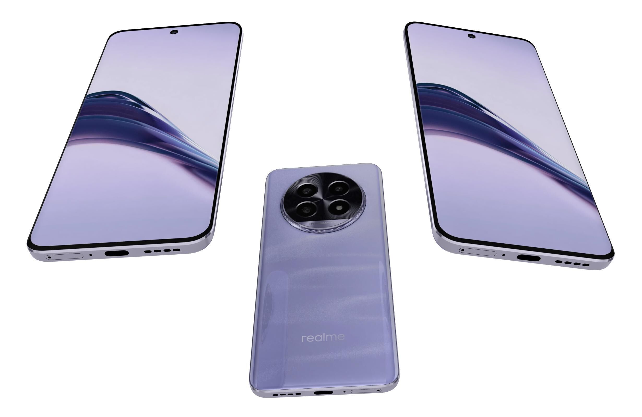 Realme 14 Pro Lite 5G Gold And Violet 3D model_3