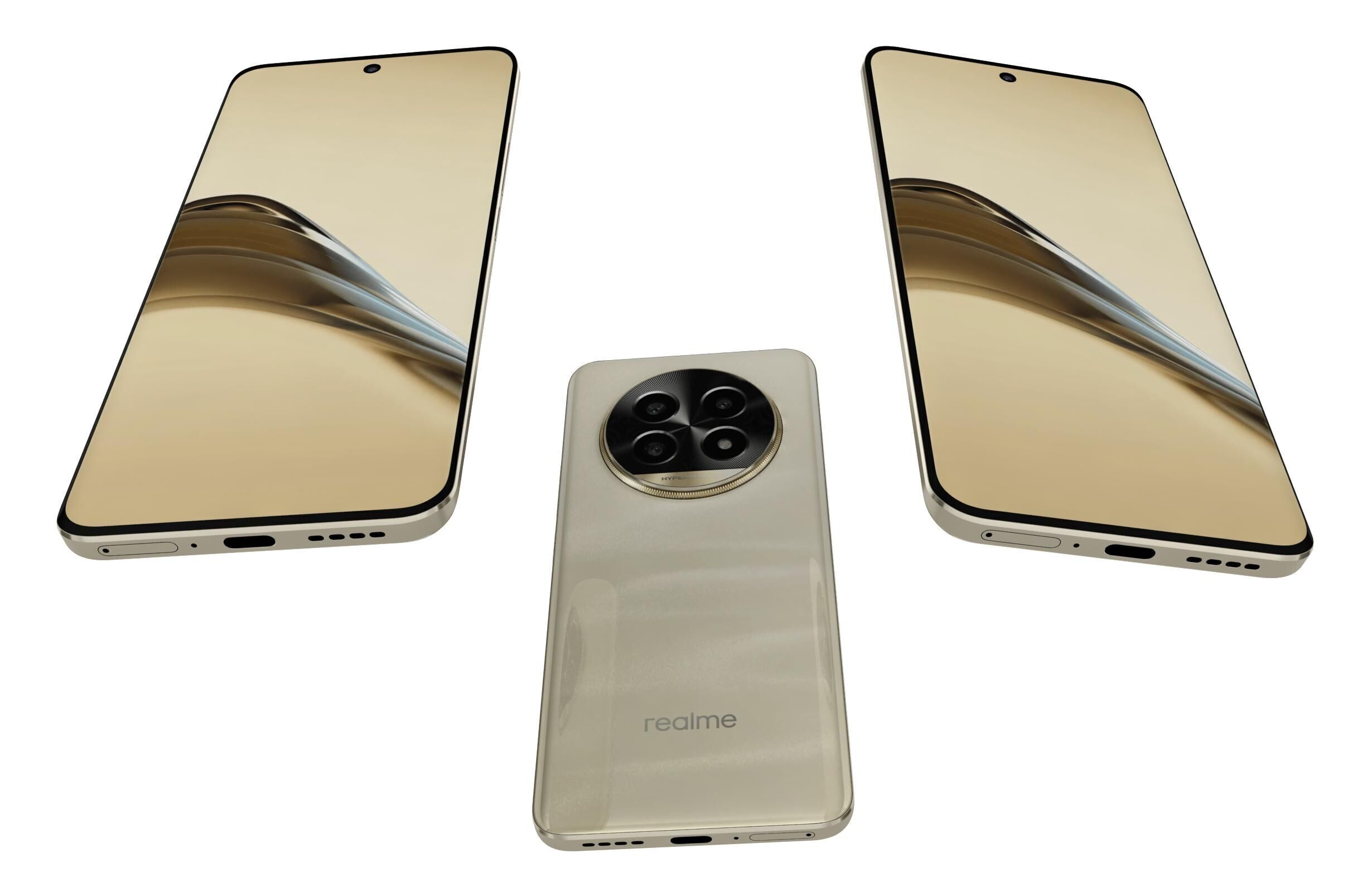 Realme 14 Pro Lite 5G Gold And Violet 3D model_8