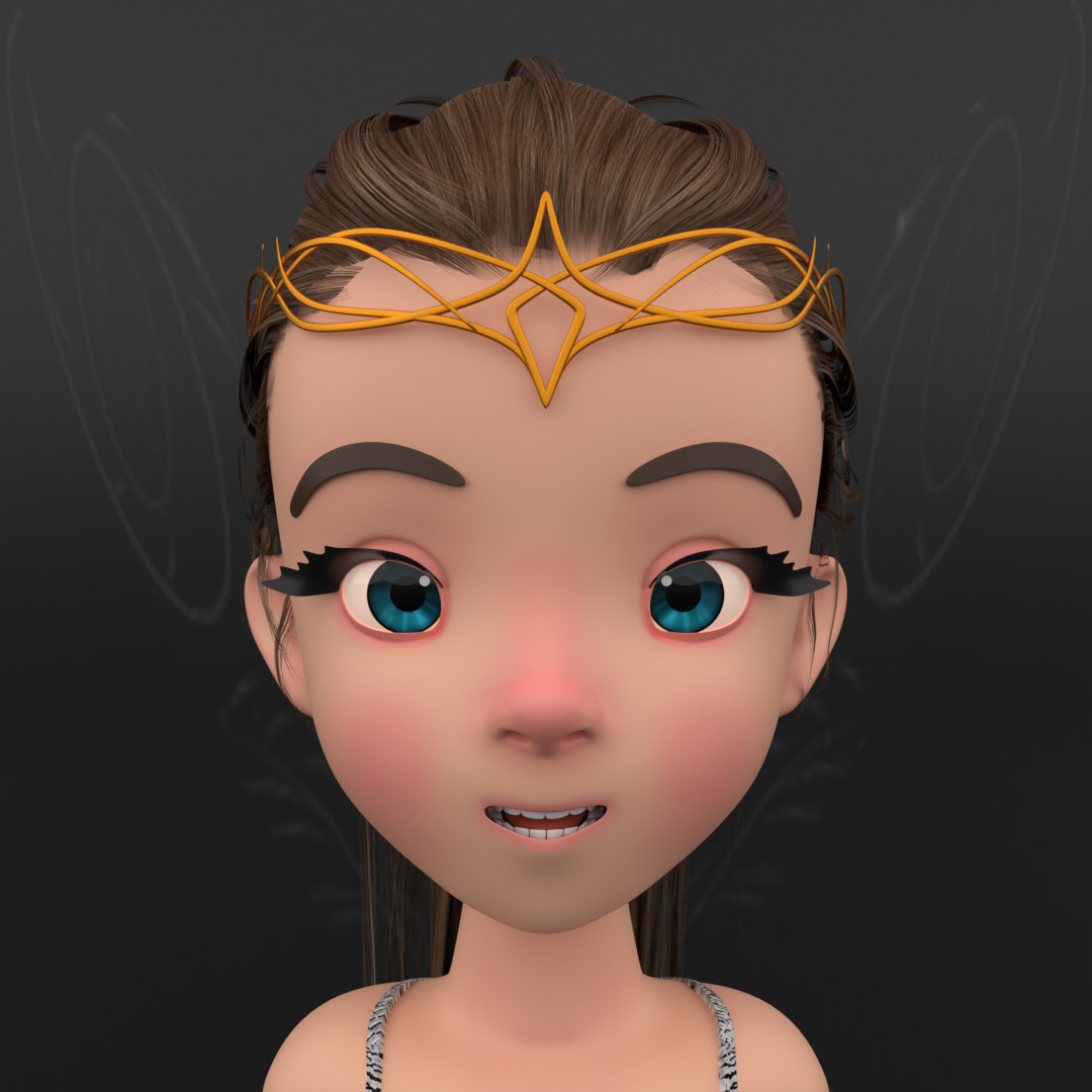 Cartoon Fairy 3D model_1