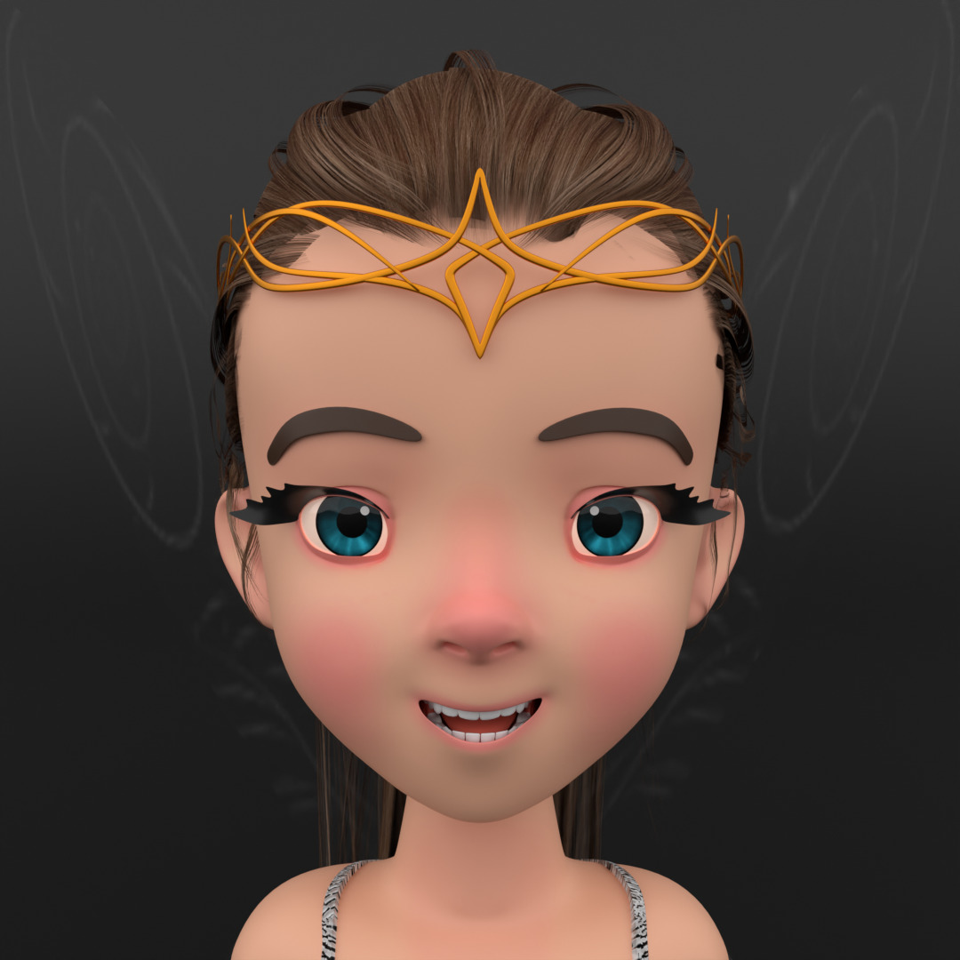 Cartoon Fairy 3D model_3