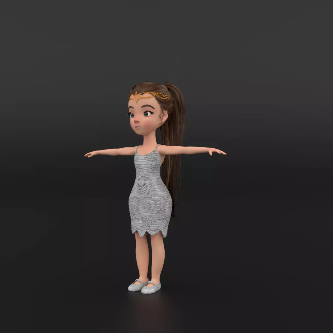 Cartoon Fairy 3D model_0