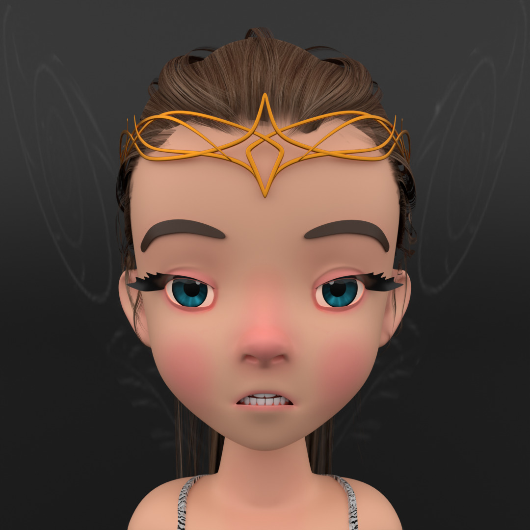 Cartoon Fairy 3D model_6