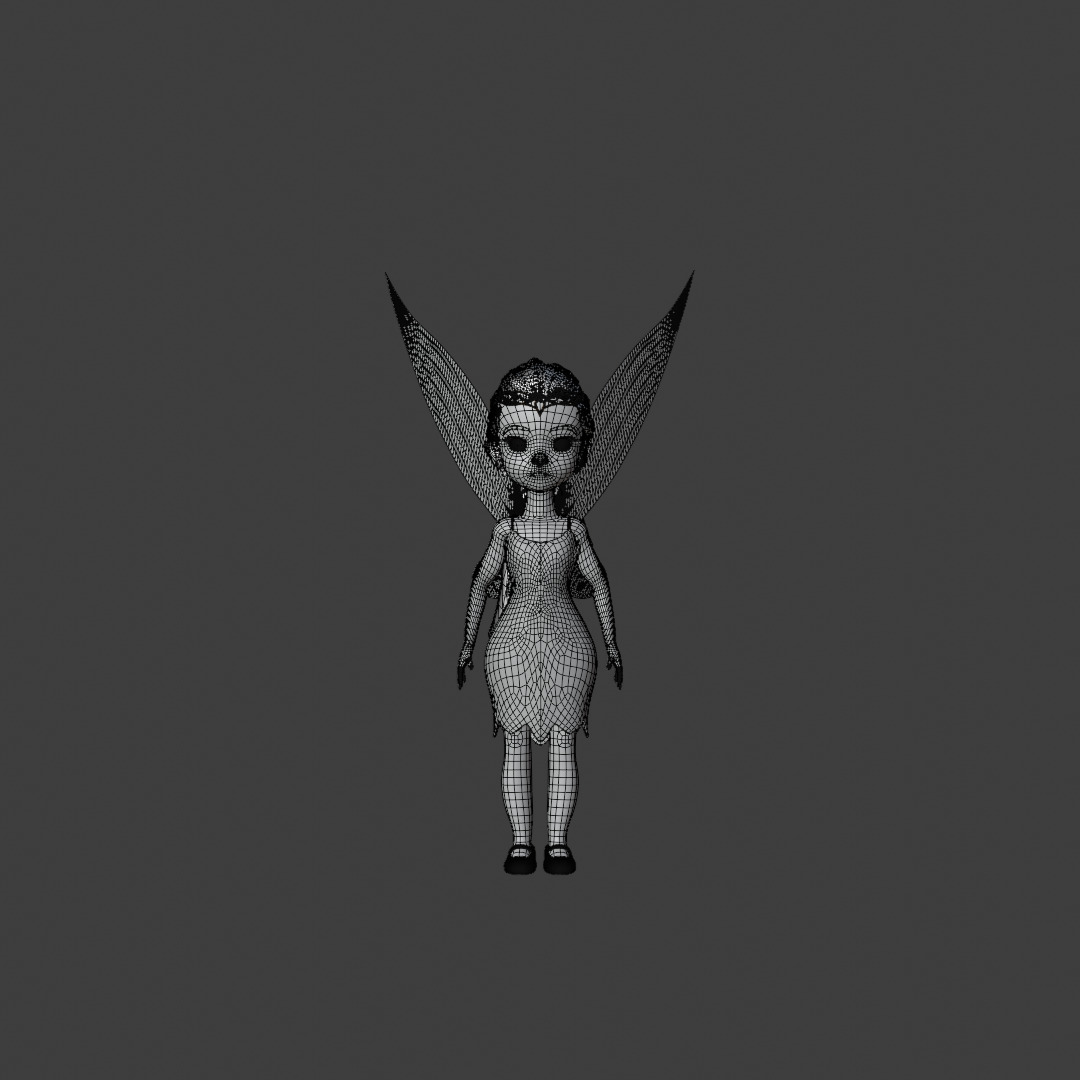 Cartoon Fairy 3D model_8