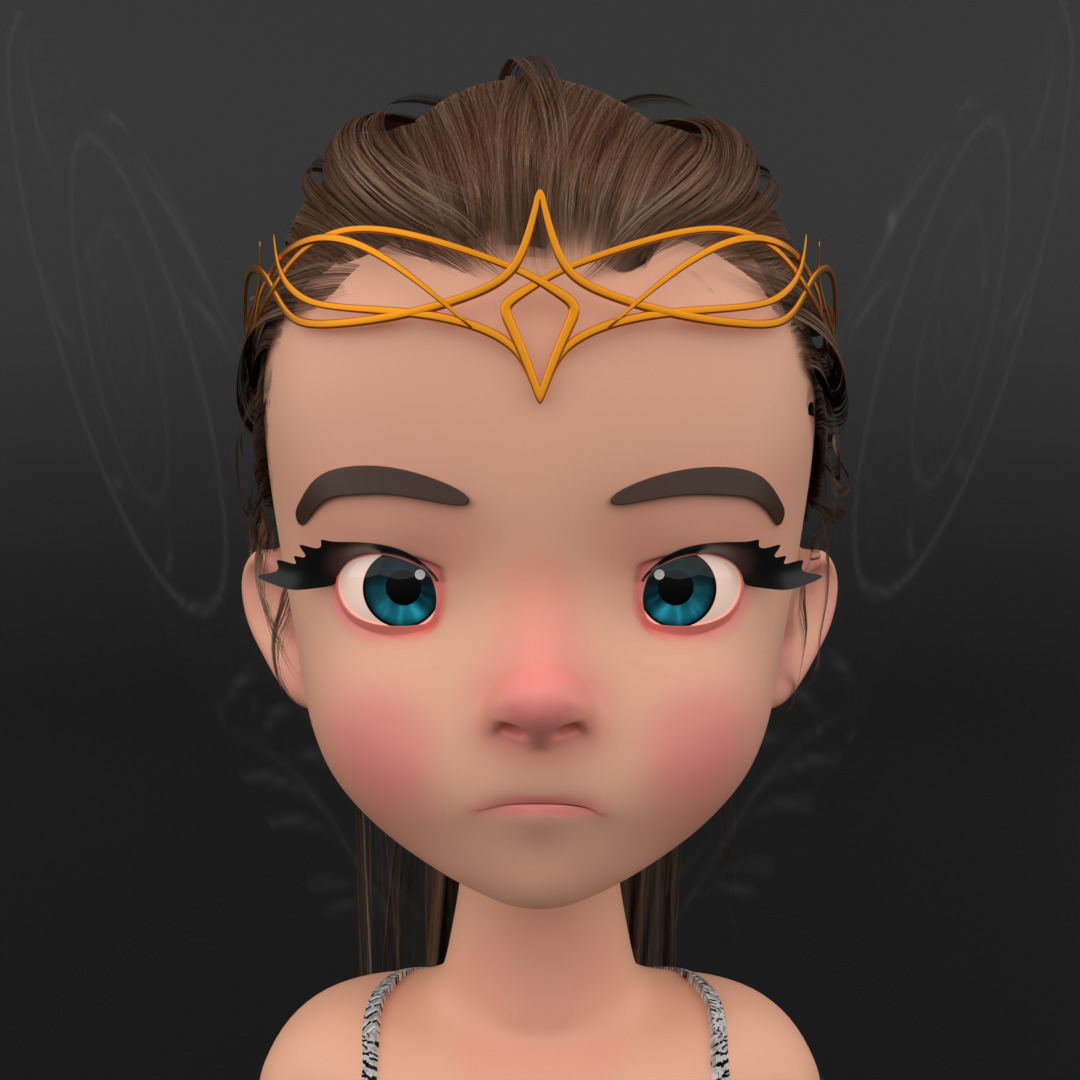 Cartoon Fairy 3D model_12