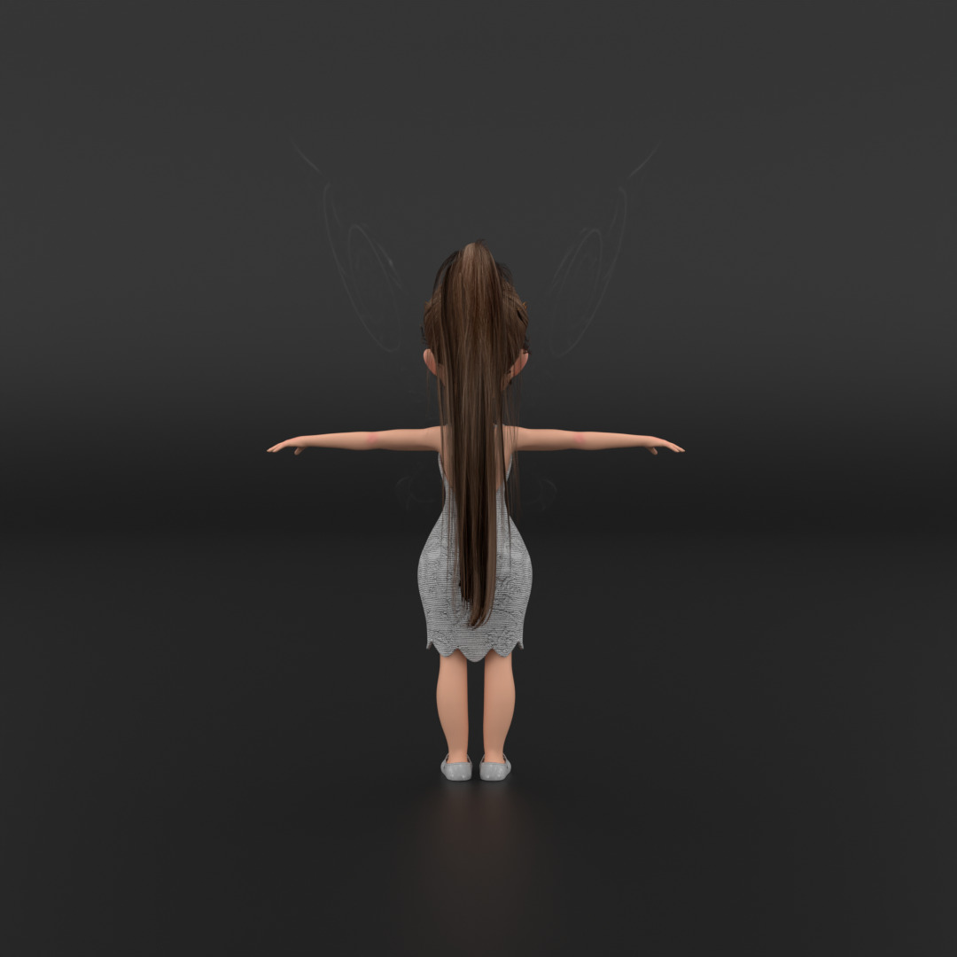 Cartoon Fairy 3D model_10