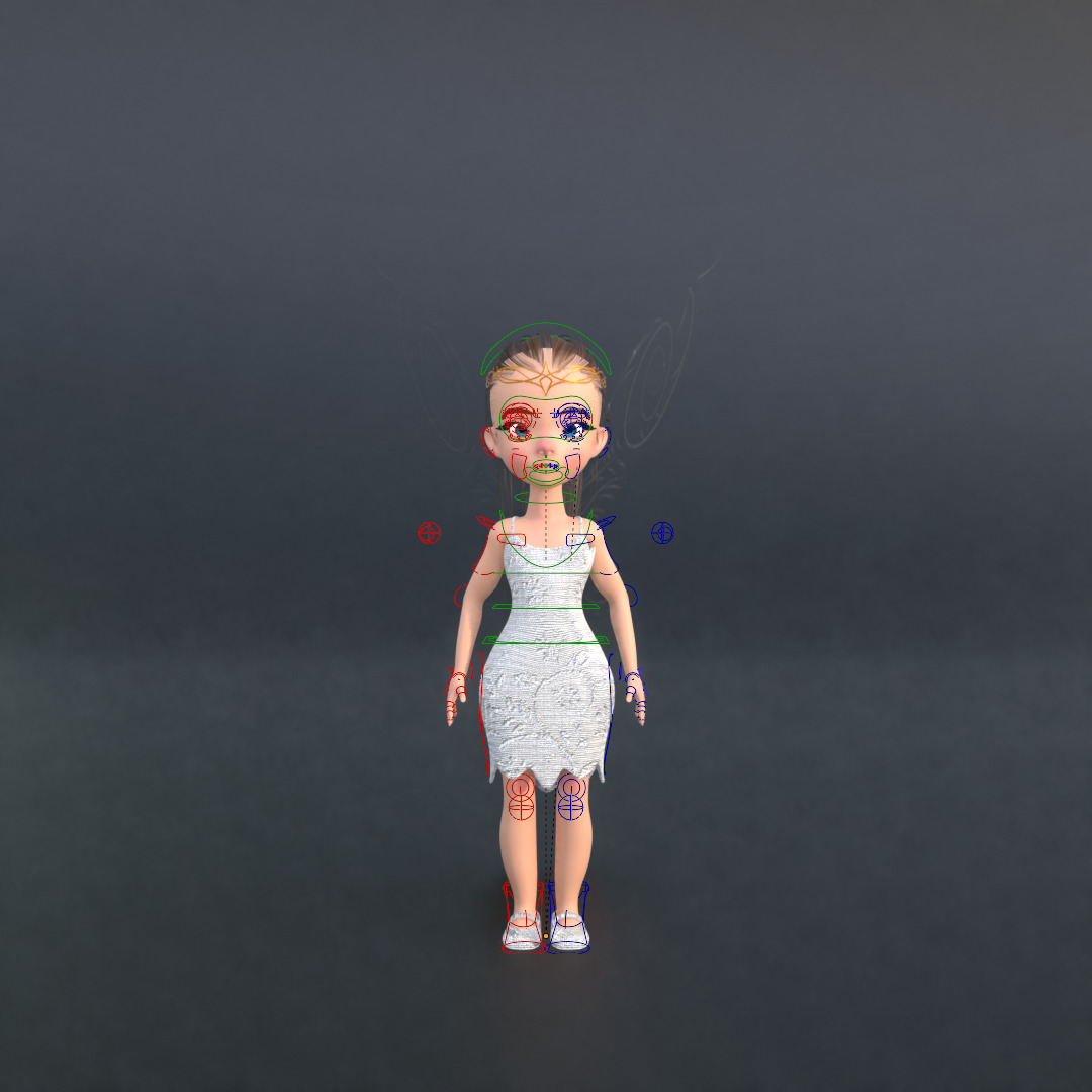 Cartoon Fairy 3D model_9