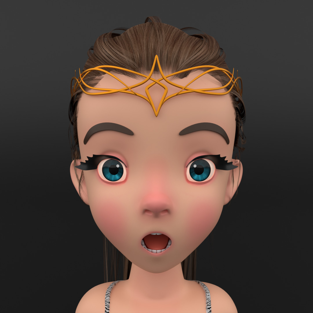 Cartoon Fairy 3D model_2