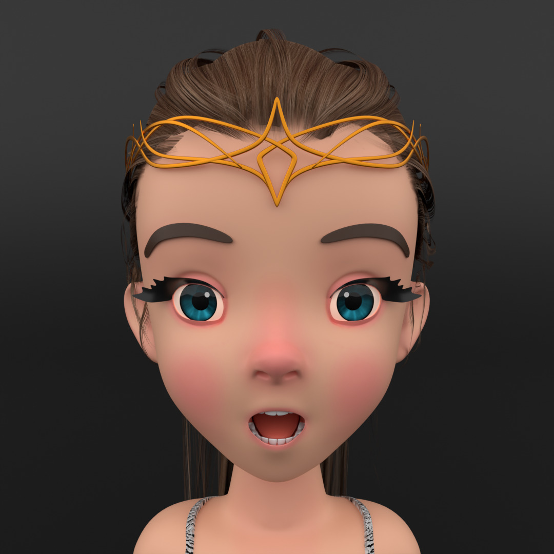 Cartoon Fairy 3D model_4