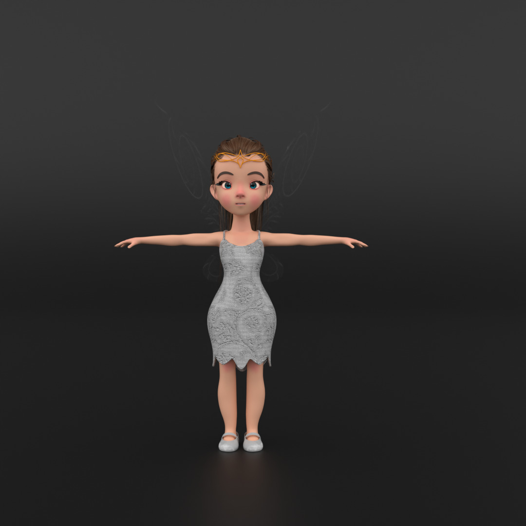 Cartoon Fairy 3D model_11