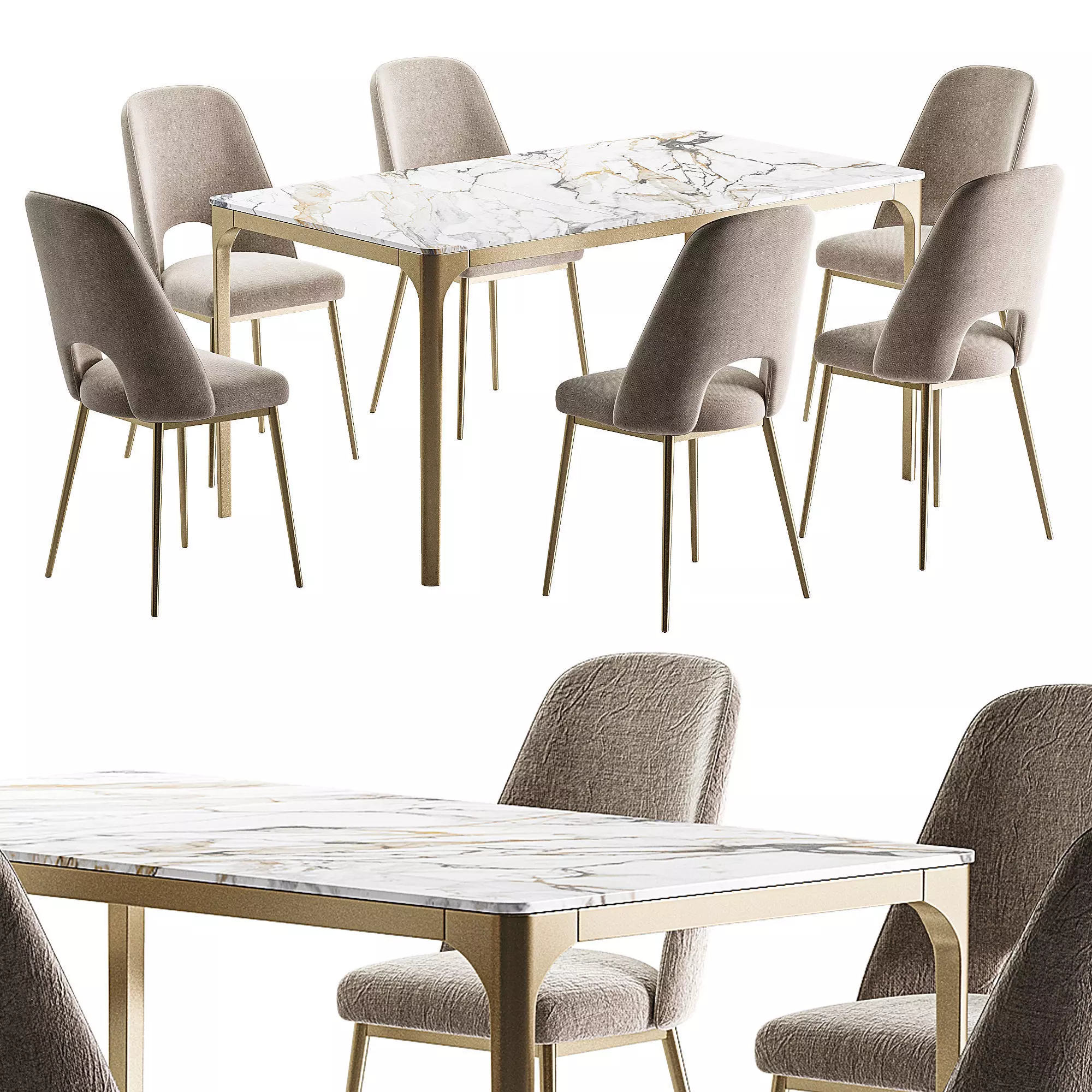 modern chair canto table 3D model