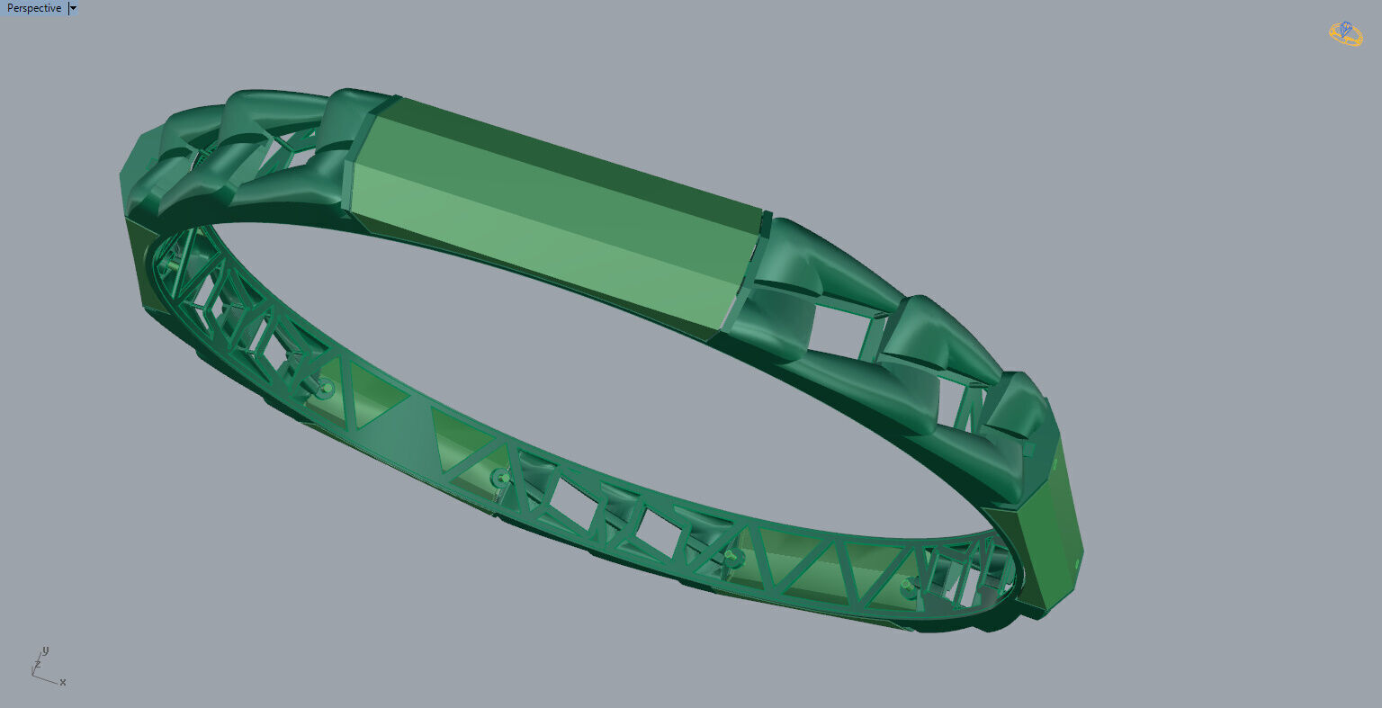 Bangle cartier-02 3D print model_4