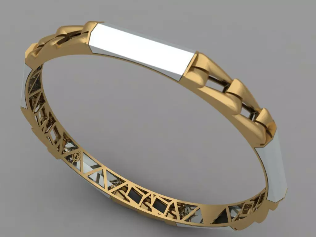 Bangle cartier-02 3D print model_1