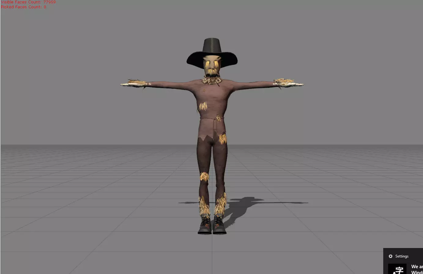 Straw Man SUPER MODEL 3D model_0