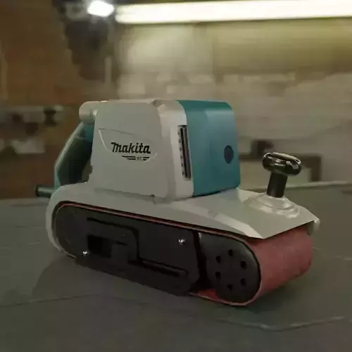 Realistic Power Tool Belt Sander 3D Model with PBR Texture Low-poly 3D model