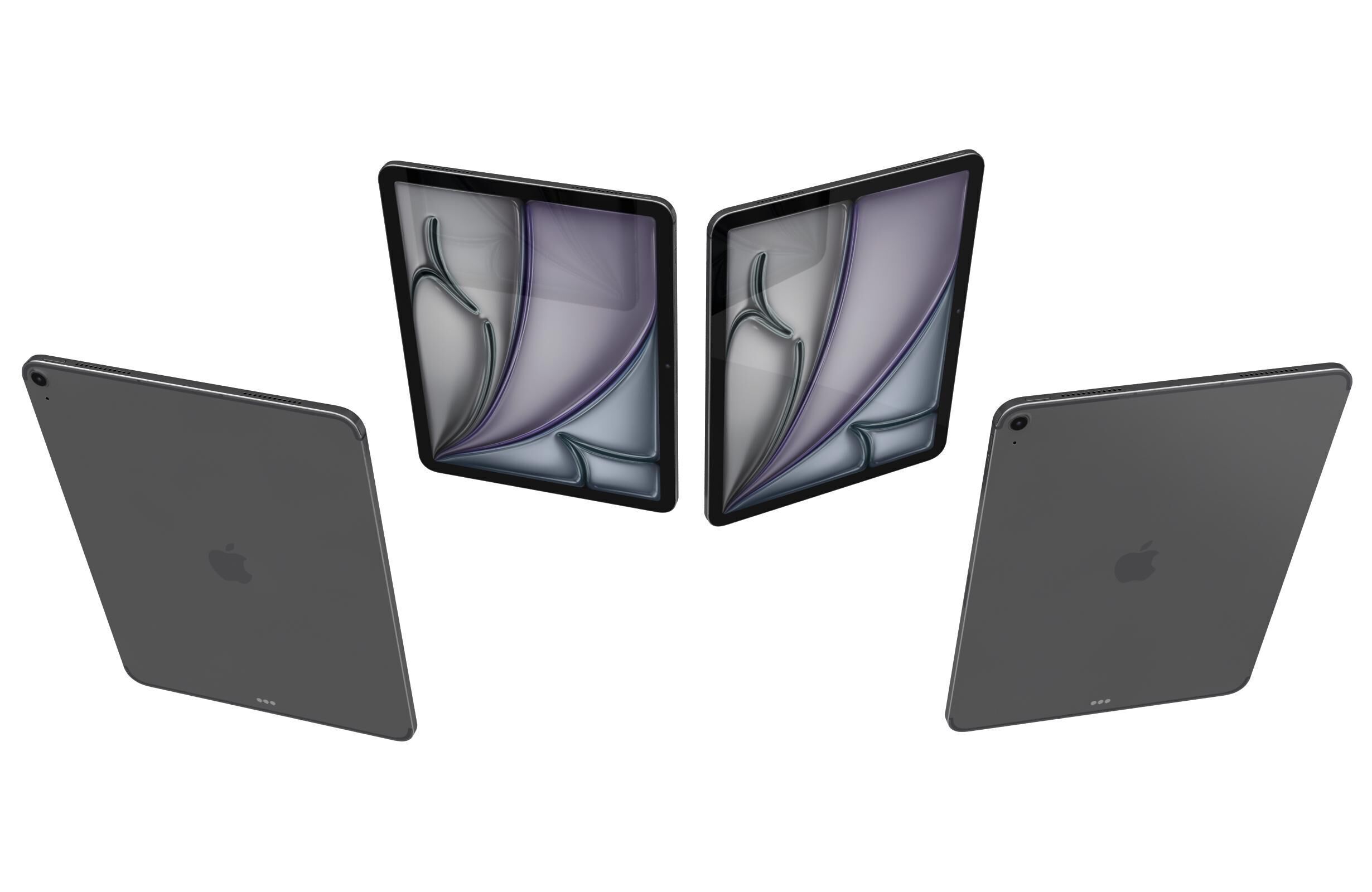 Apple iPad Air M3 13-inch 2025 Space Gray 3D model_4