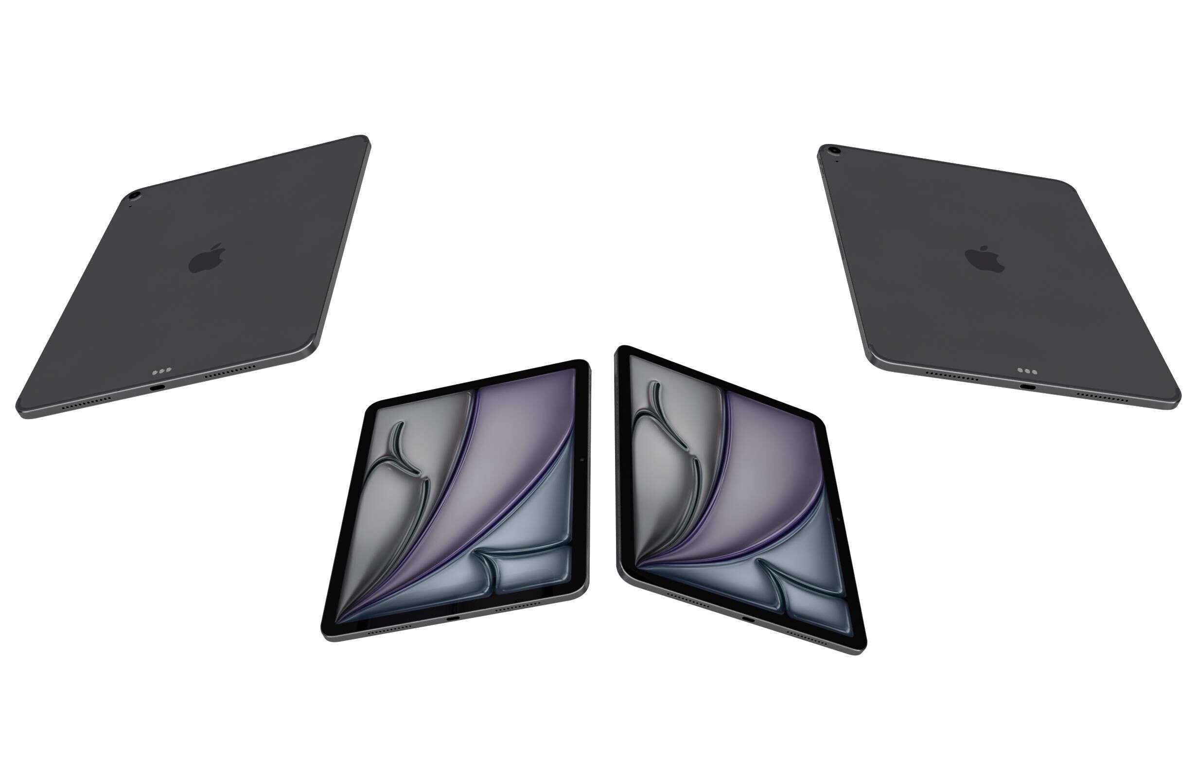 Apple iPad Air M3 13-inch 2025 Space Gray 3D model_5