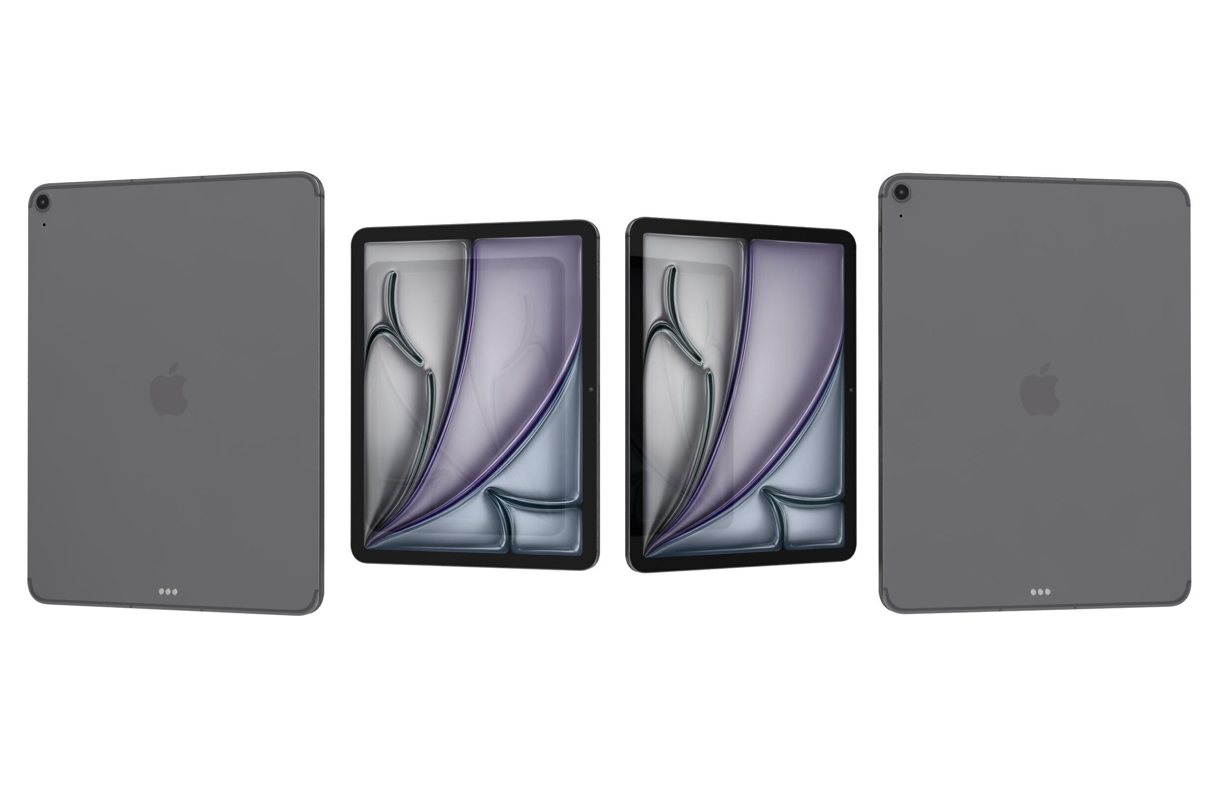 Apple iPad Air M3 13-inch 2025 Space Gray 3D model_3