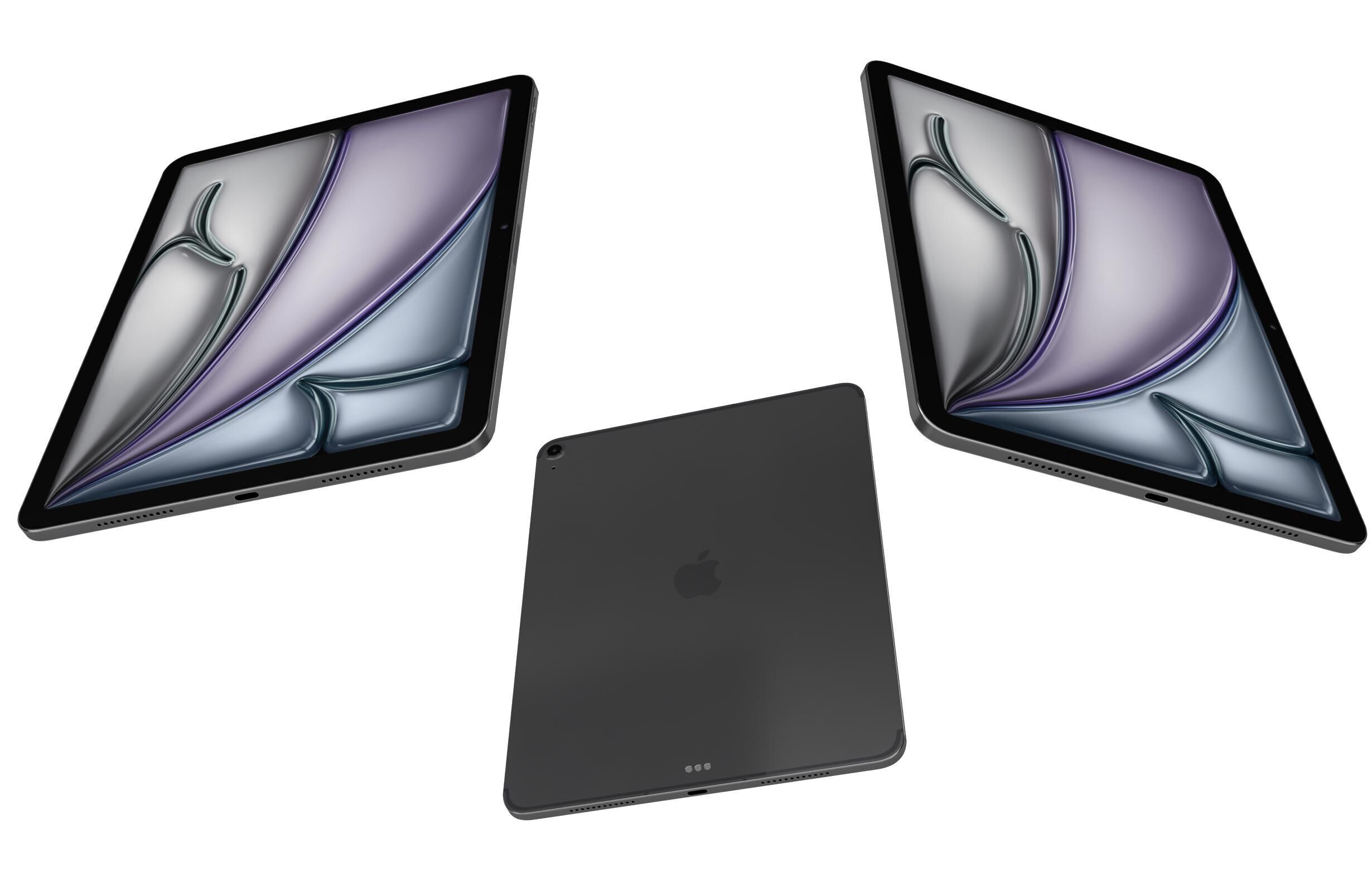 Apple iPad Air M3 13-inch 2025 Space Gray 3D model_2