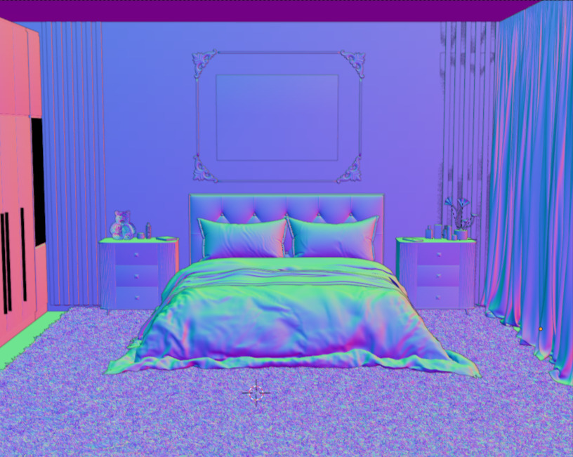 bedroom 3D model_3