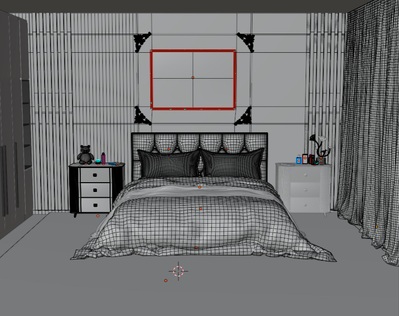 bedroom 3D model_1