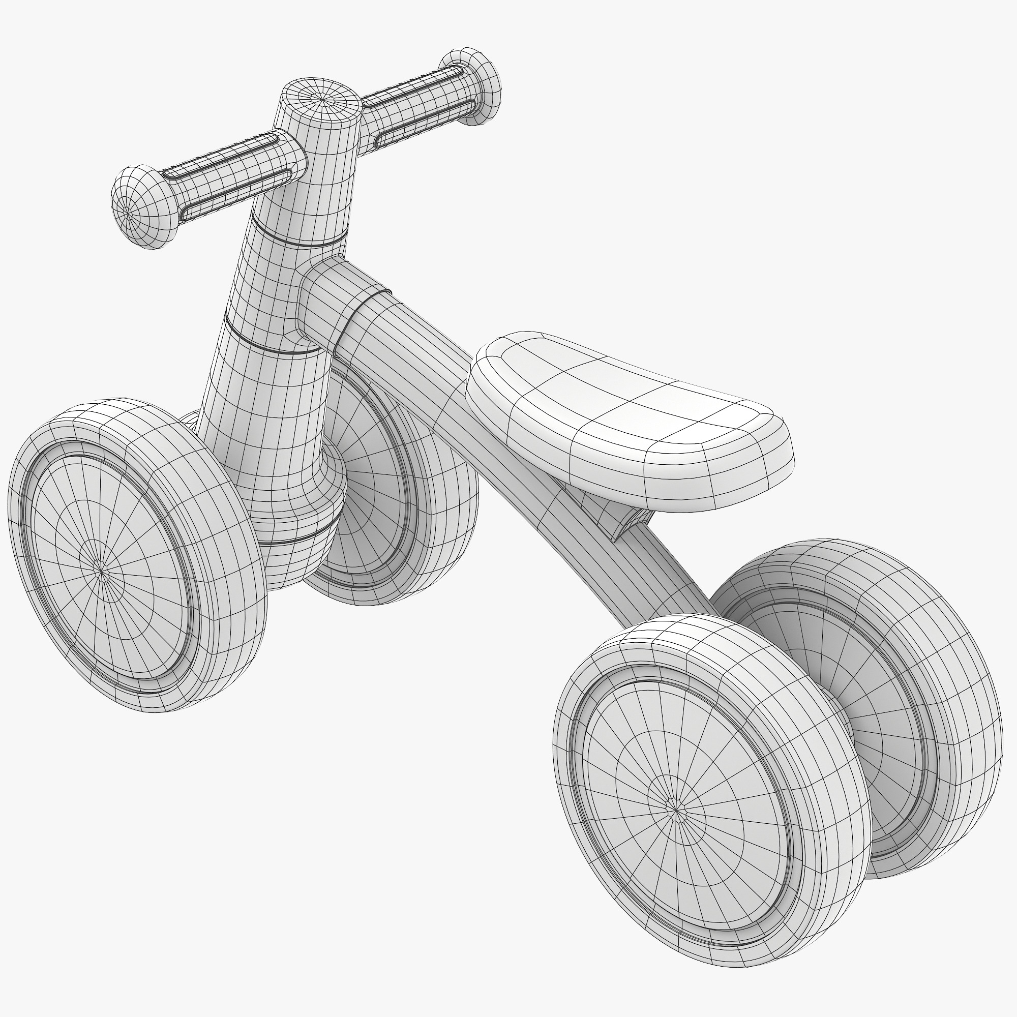 Baby Balance Bike 3D model_13