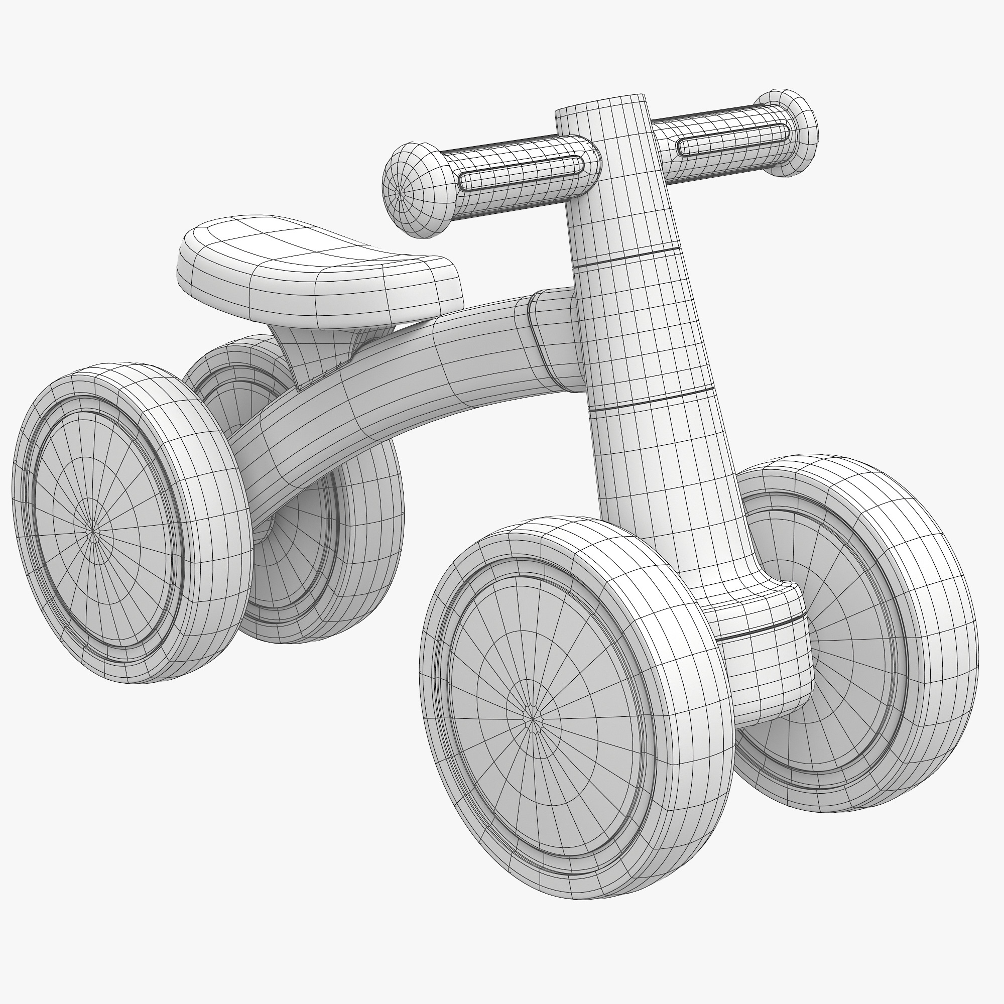 Baby Balance Bike 3D model_9